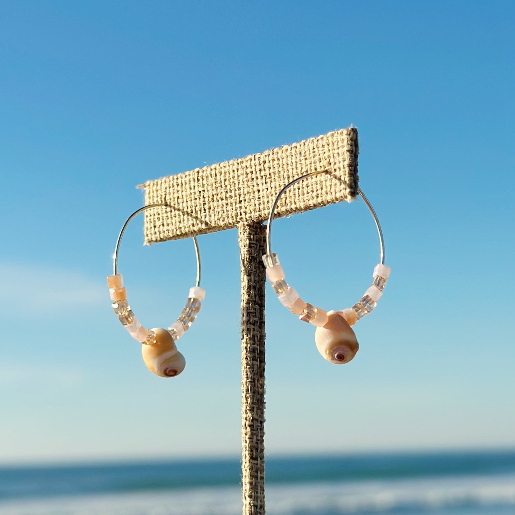 Mini Moon Shell Hoops
