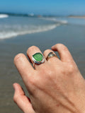 Green Sea Glass Ring