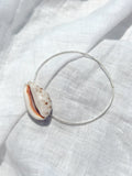 Sterling Silver Bangle with Puka Shell