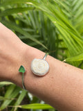 Sea Glass & Shell Cuff