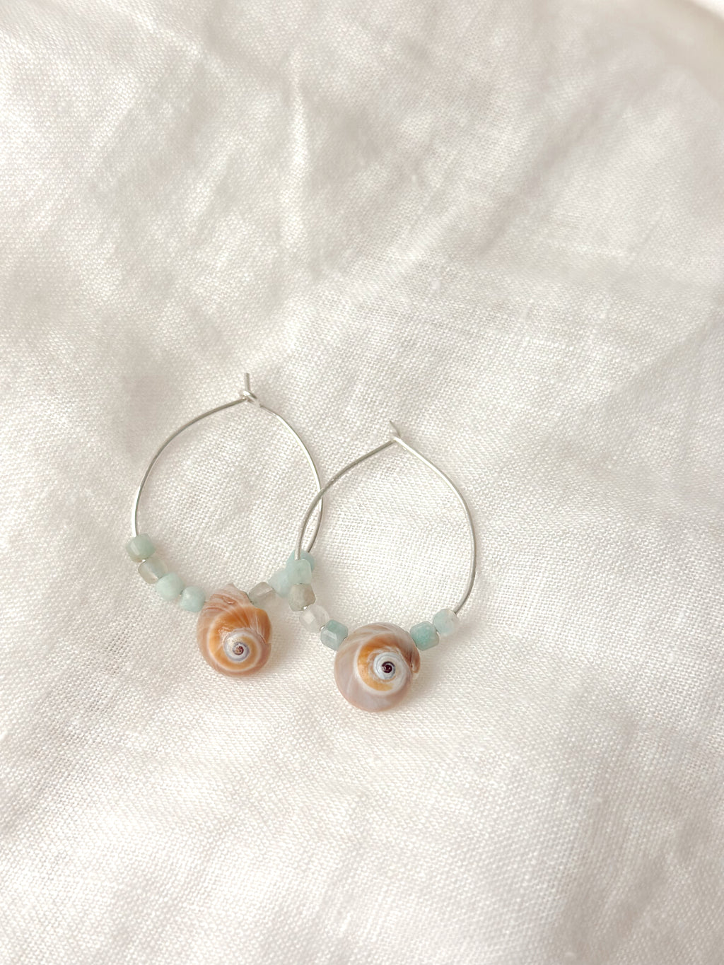 Mini Moon Shell Hoops