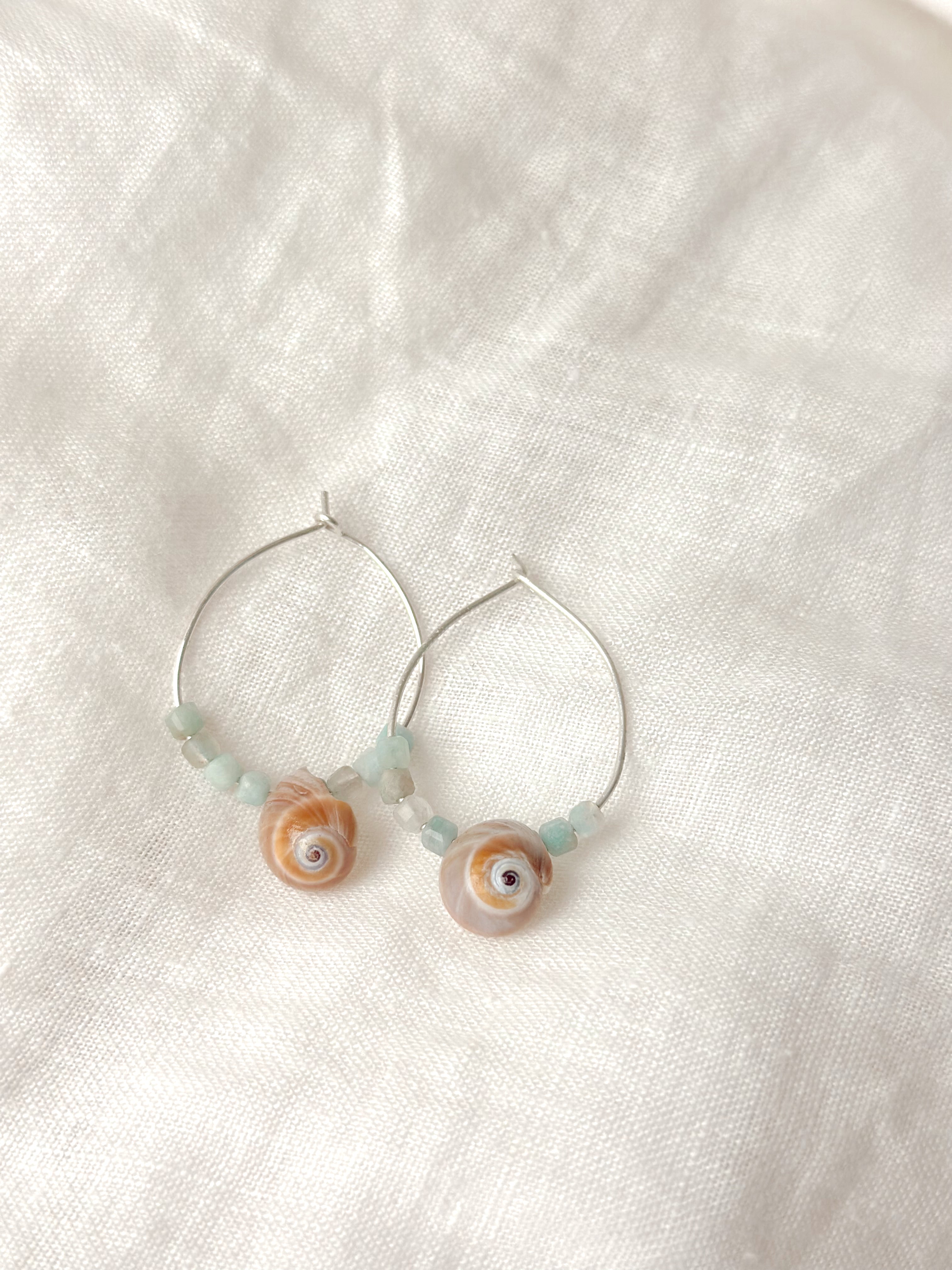 Mini Moon Shell Hoops