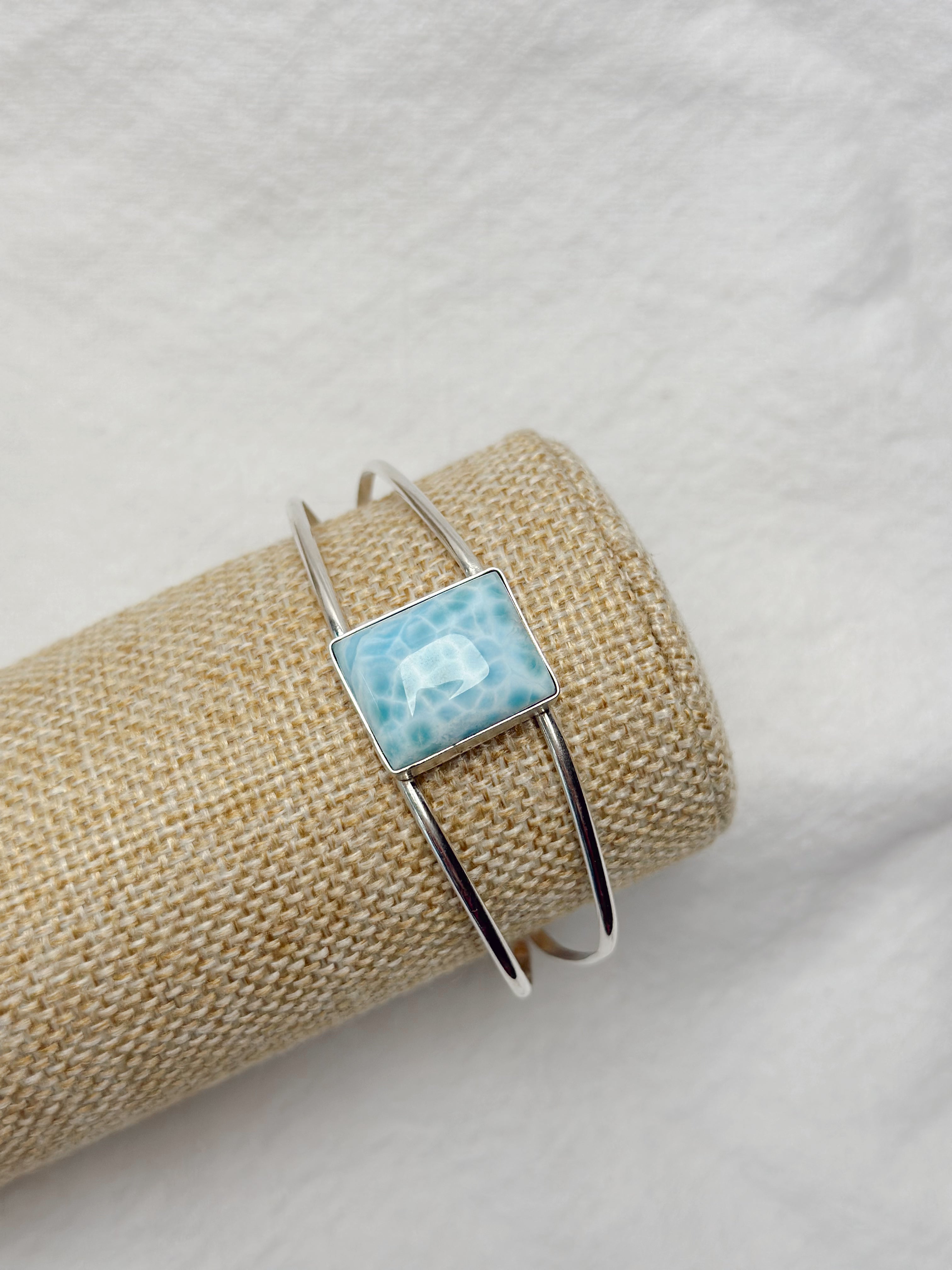 Larimar Double Cuff Bracelet
