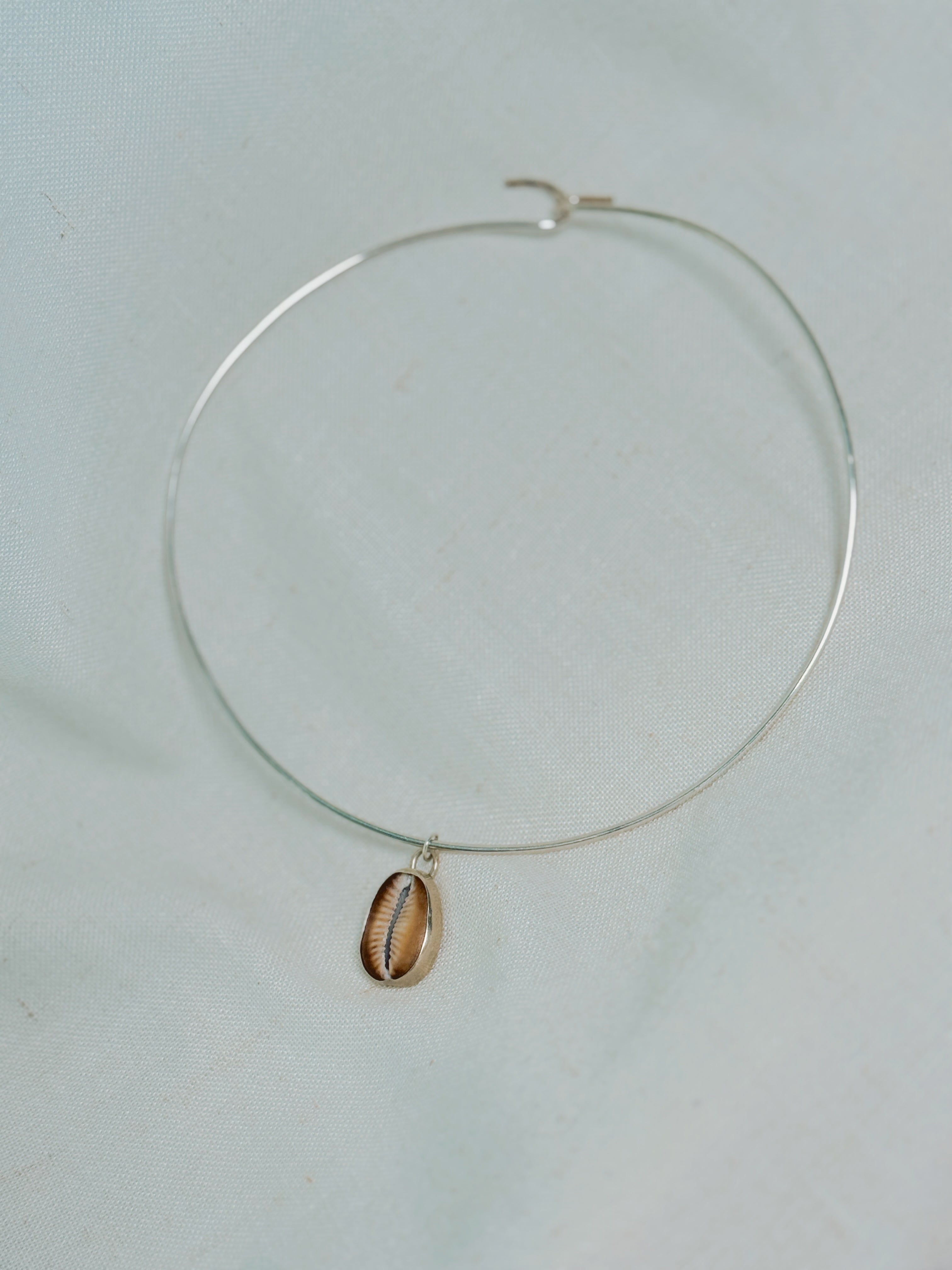 Cowrie Shell Sterling Silver Choker