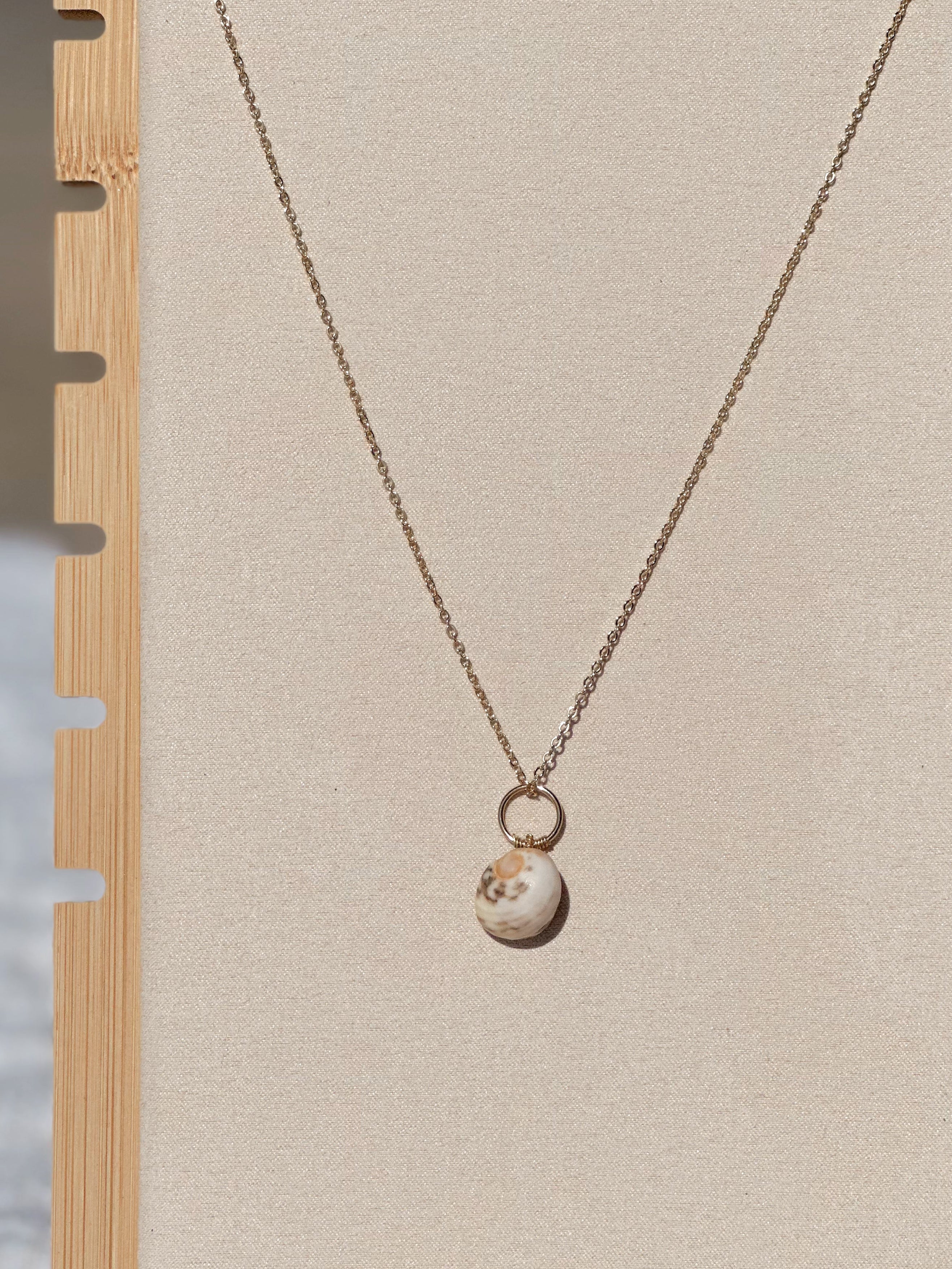 Moon Shell Swirl Necklace