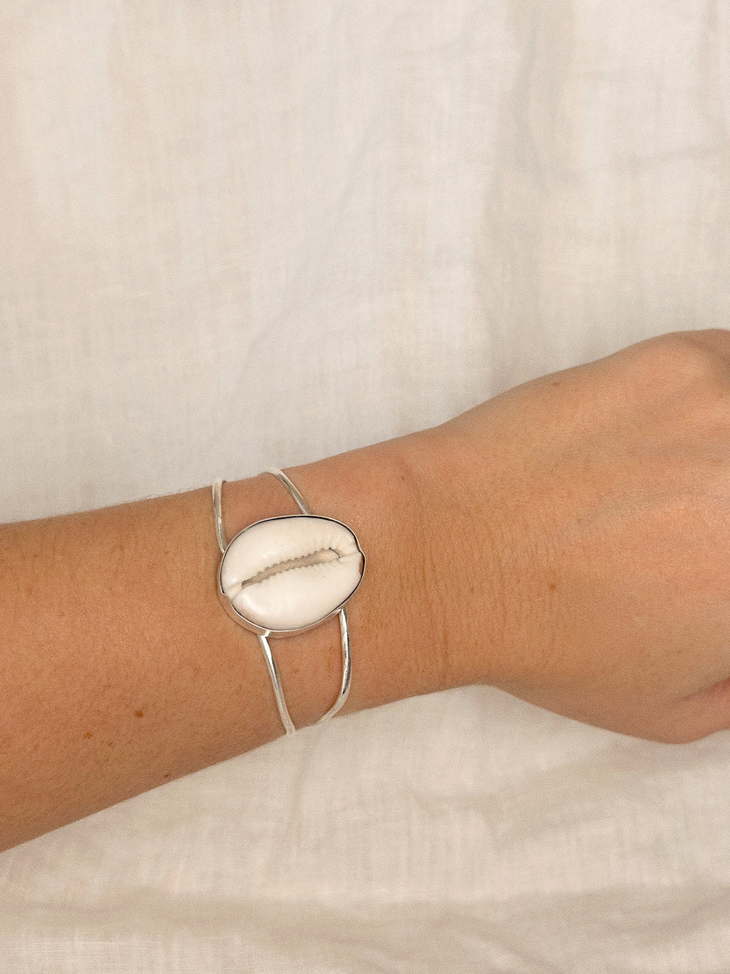 Cowrie Shell Double Cuff Bracelet