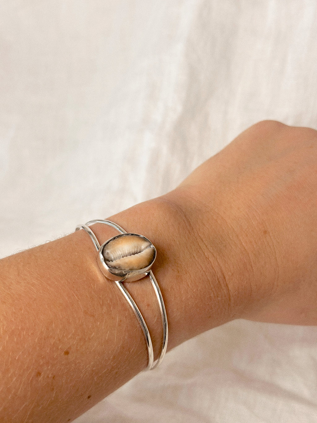 Cowrie Shell Double Cuff Bracelet
