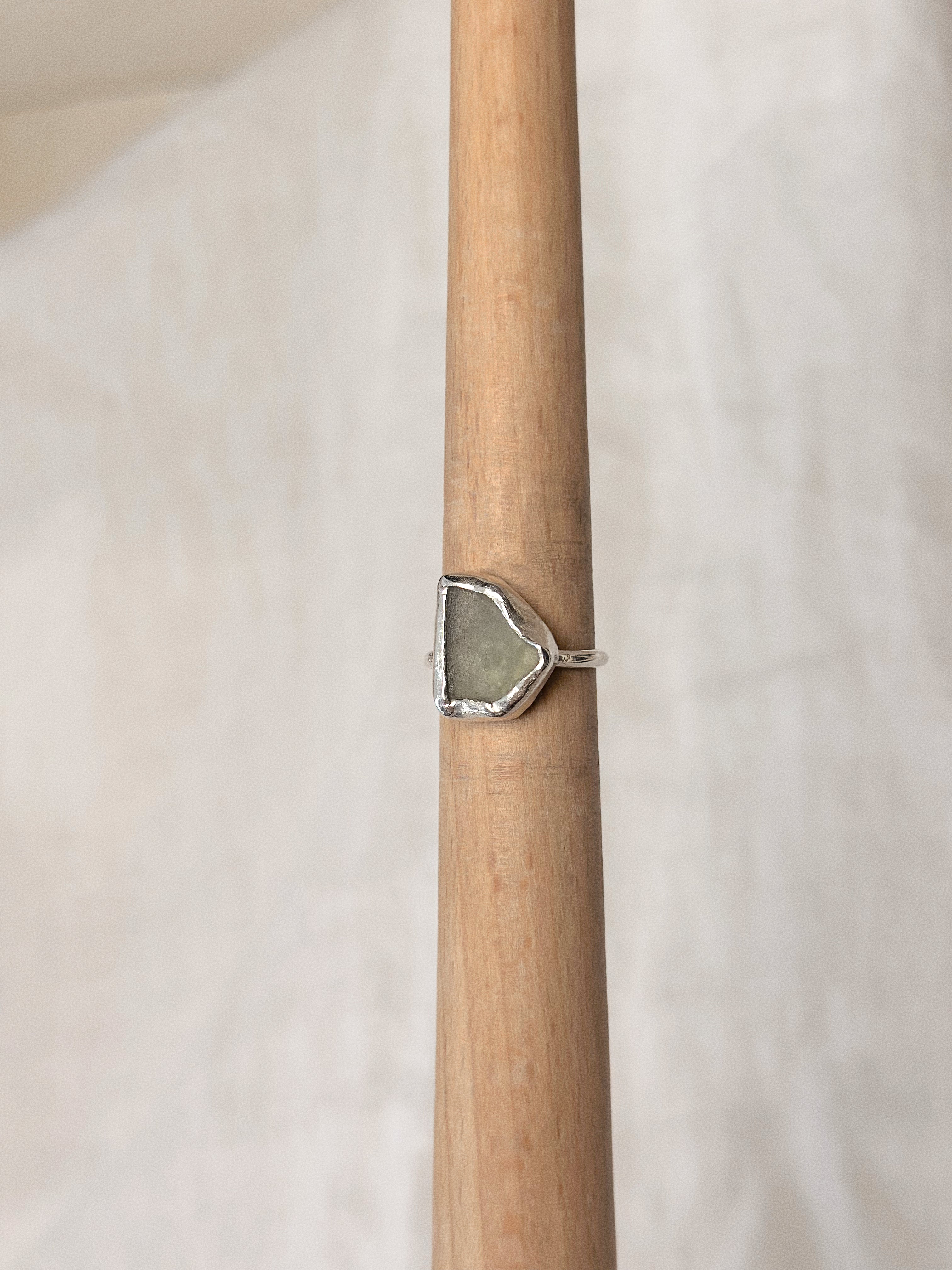 Seafoam Green Sea Glass Ring
