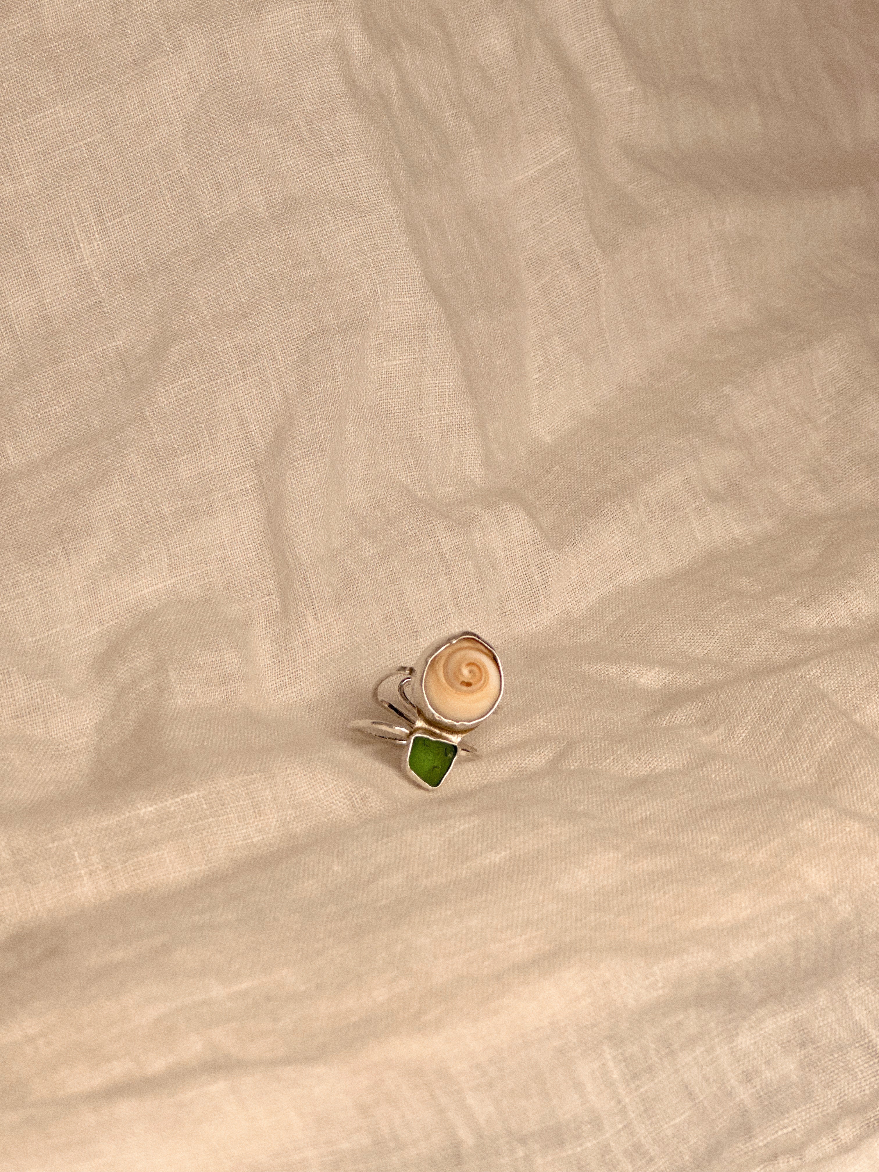 Sea Glass Swirl Ring