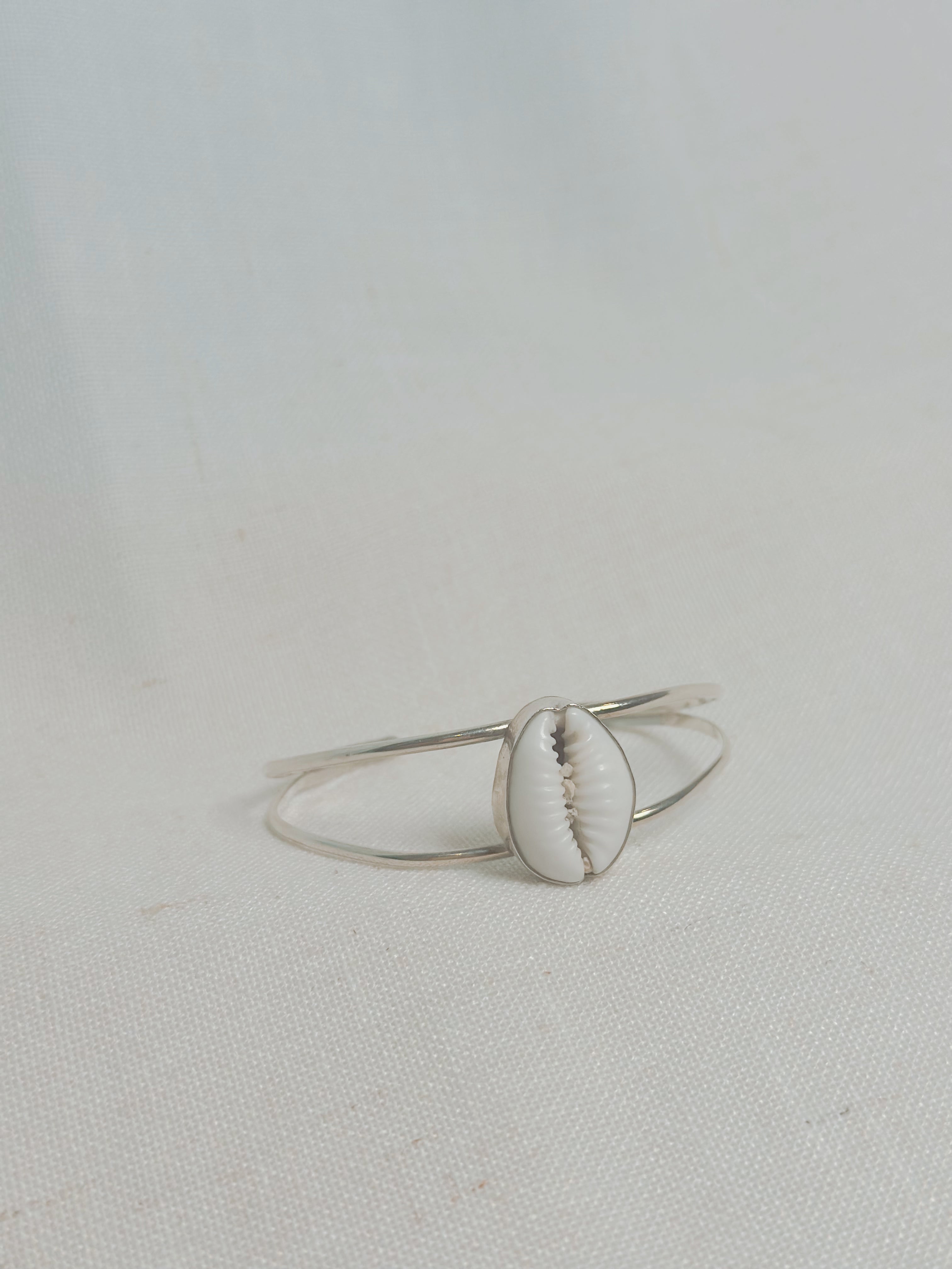 Cowrie Shell Double Cuff Bracelet