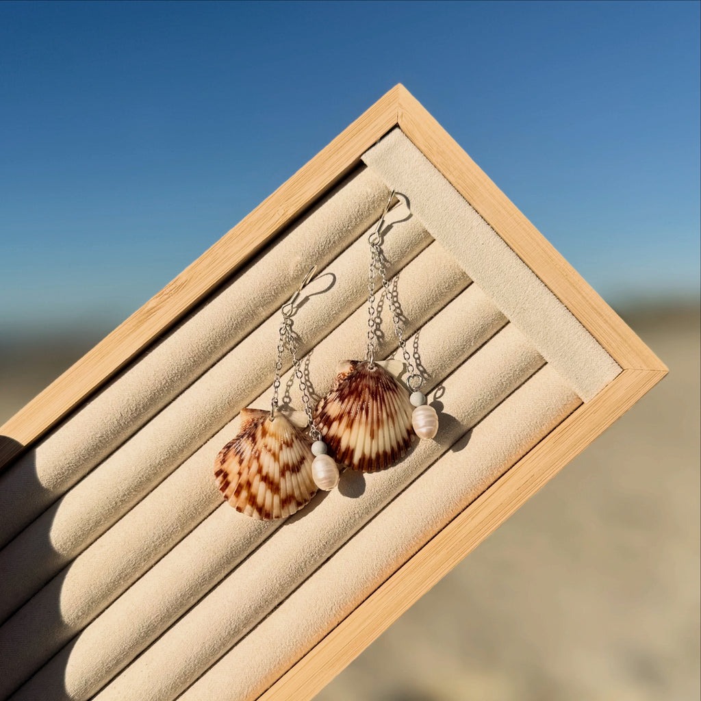 Scallop Drop Earrings