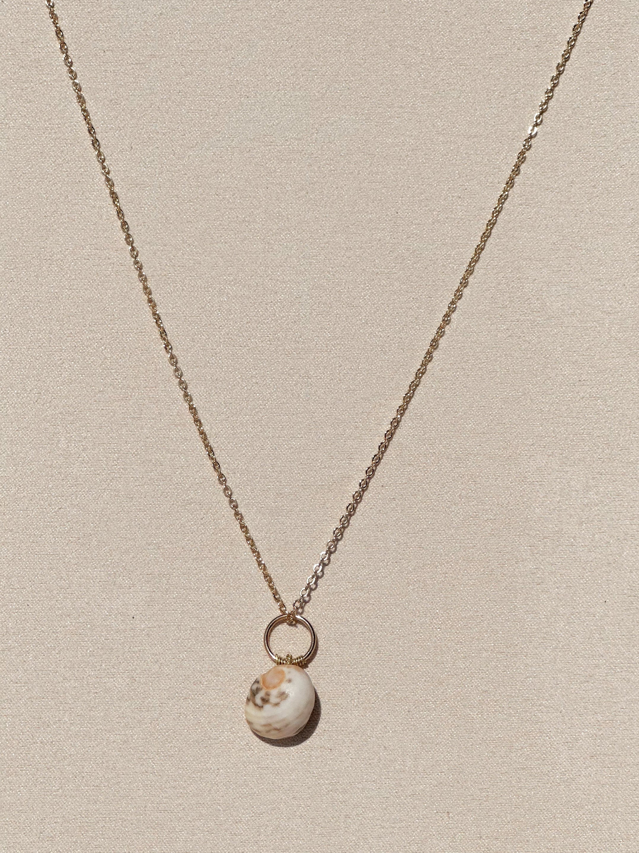 Moon Shell Swirl Necklace