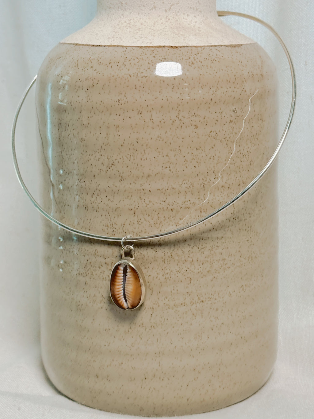 Cowrie Shell Sterling Silver Choker
