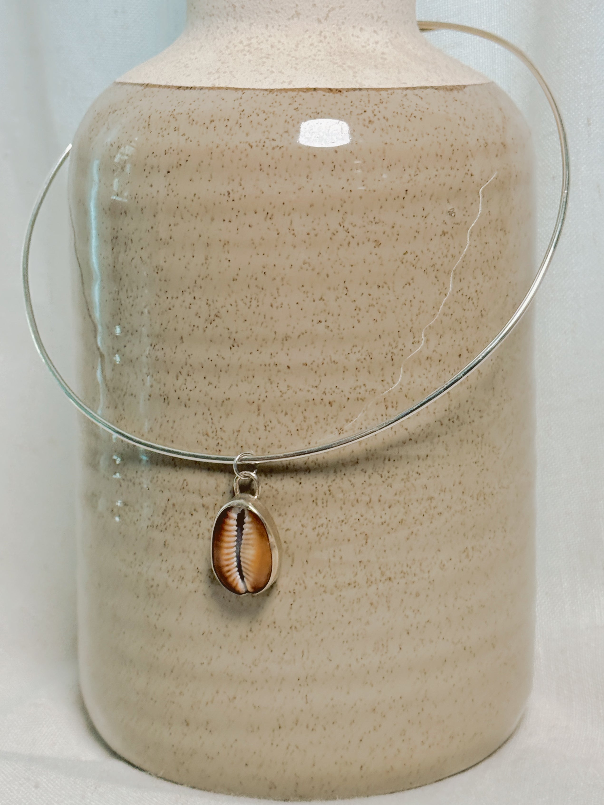 Cowrie Shell Sterling Silver Choker