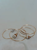 Gold Bangle with Cowrie Shell