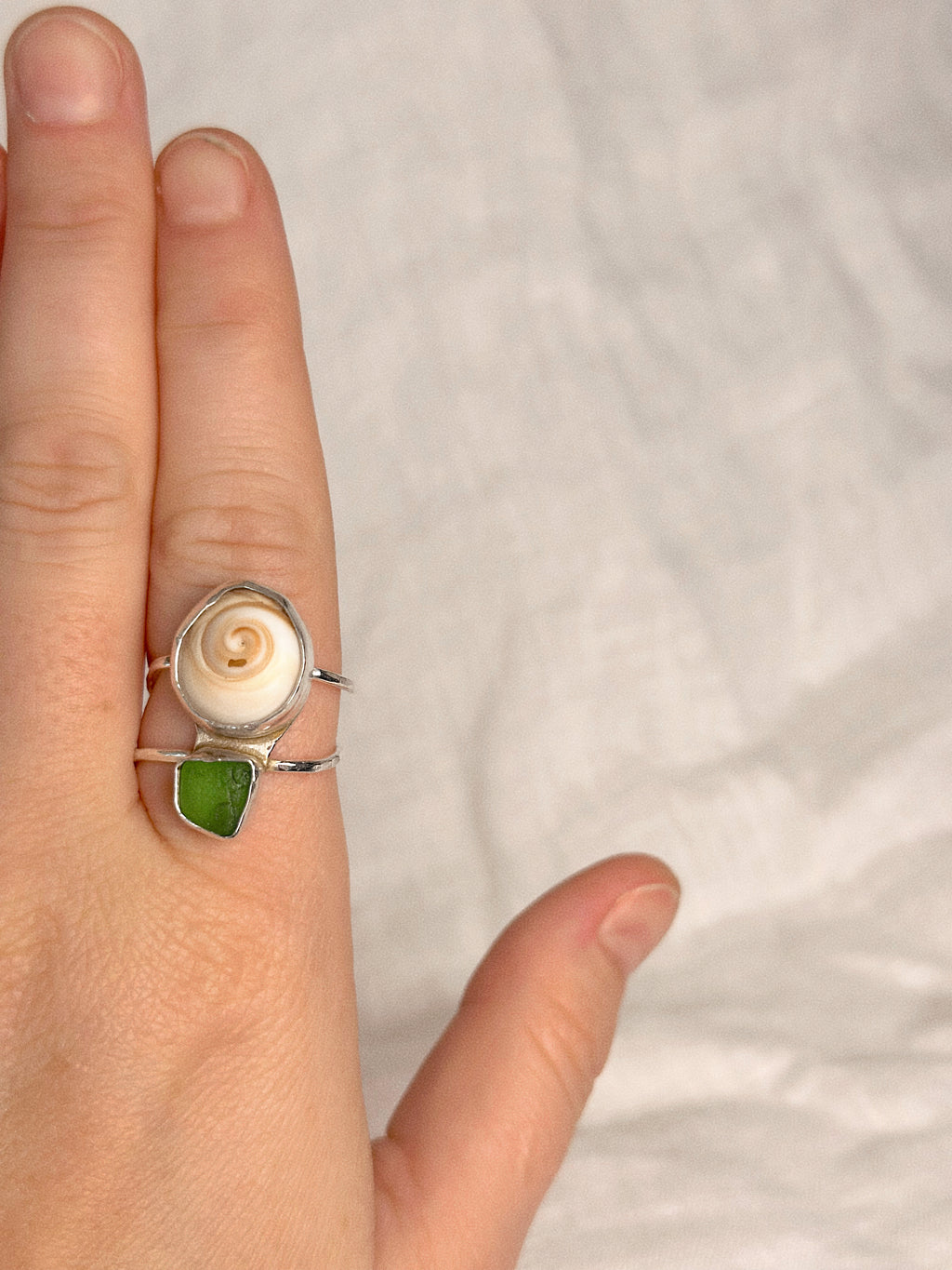 Sea Glass Swirl Ring