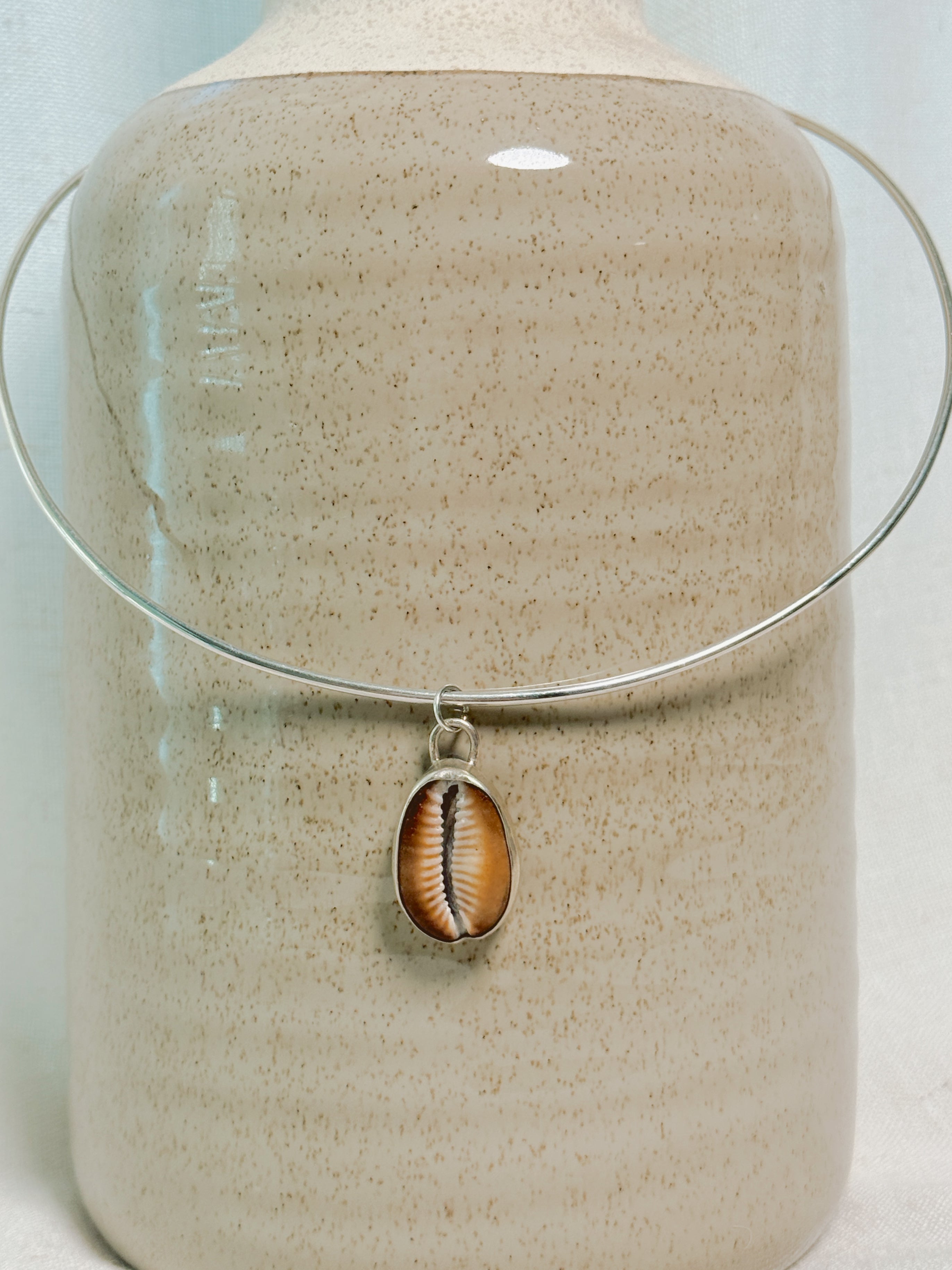 Cowrie Shell Sterling Silver Choker