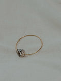 Gold Bangle with Large Hebrew Cone Shell