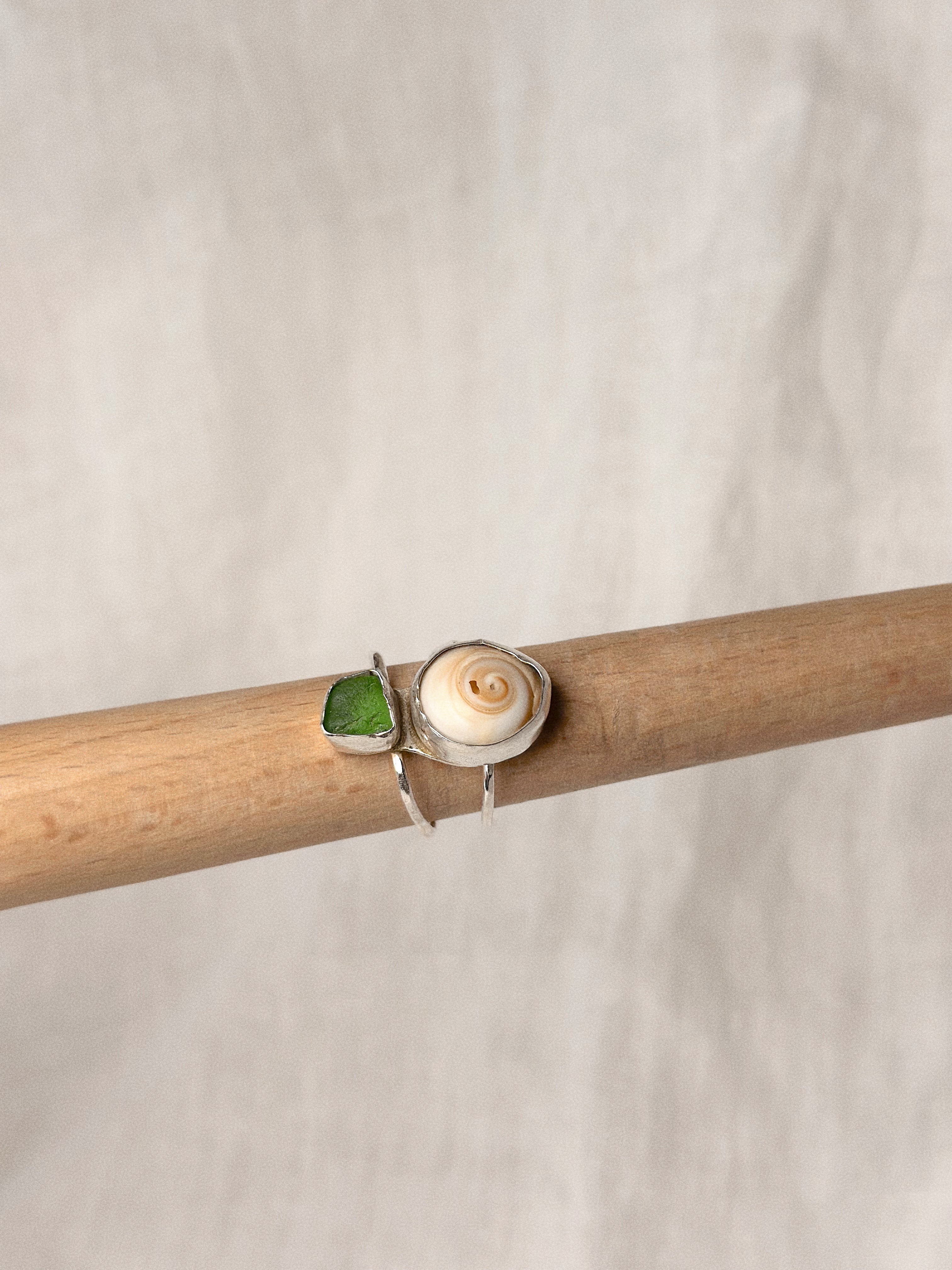 Sea Glass Swirl Ring