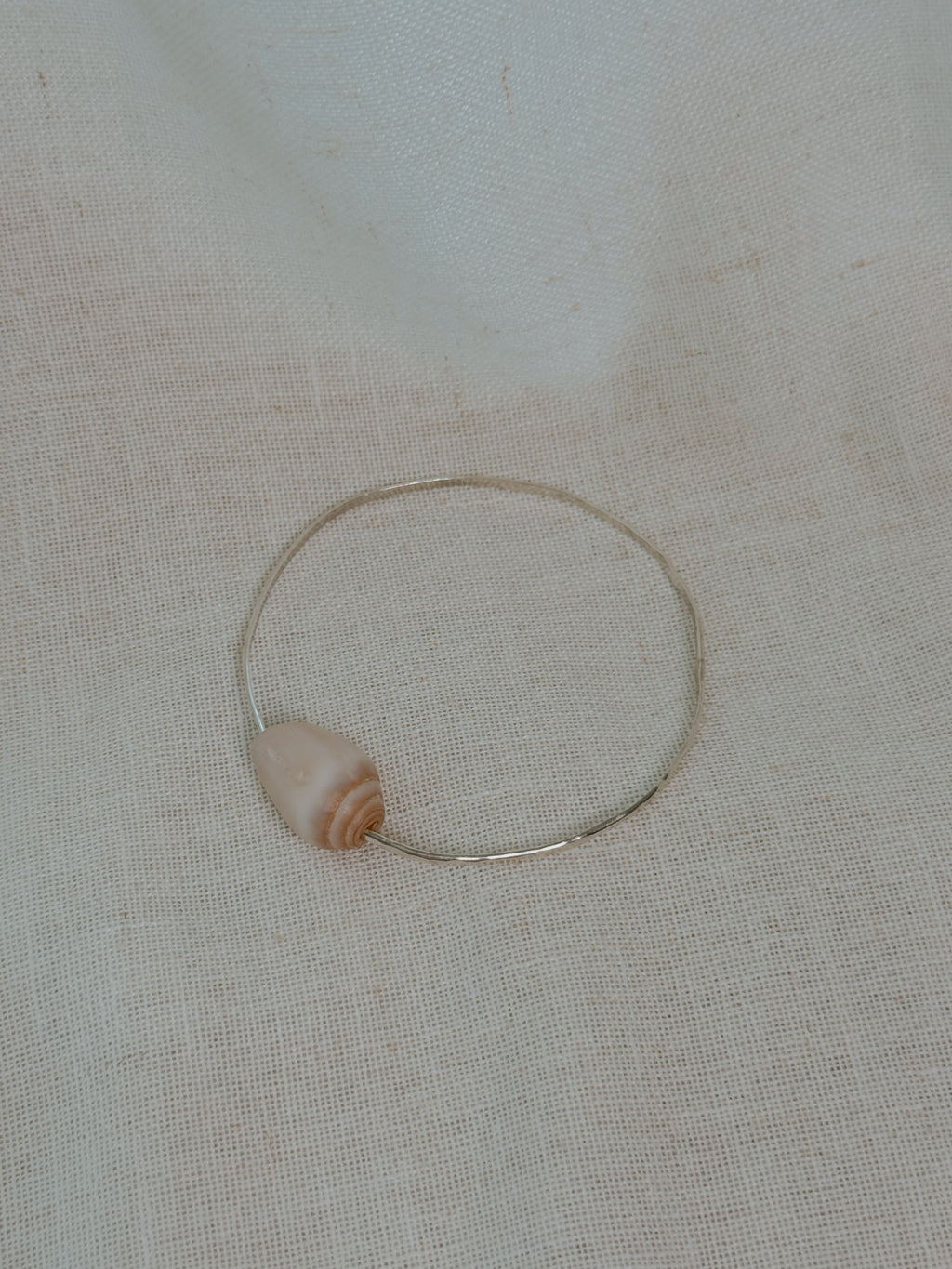 Sterling Silver Bangle with California Cone Shell