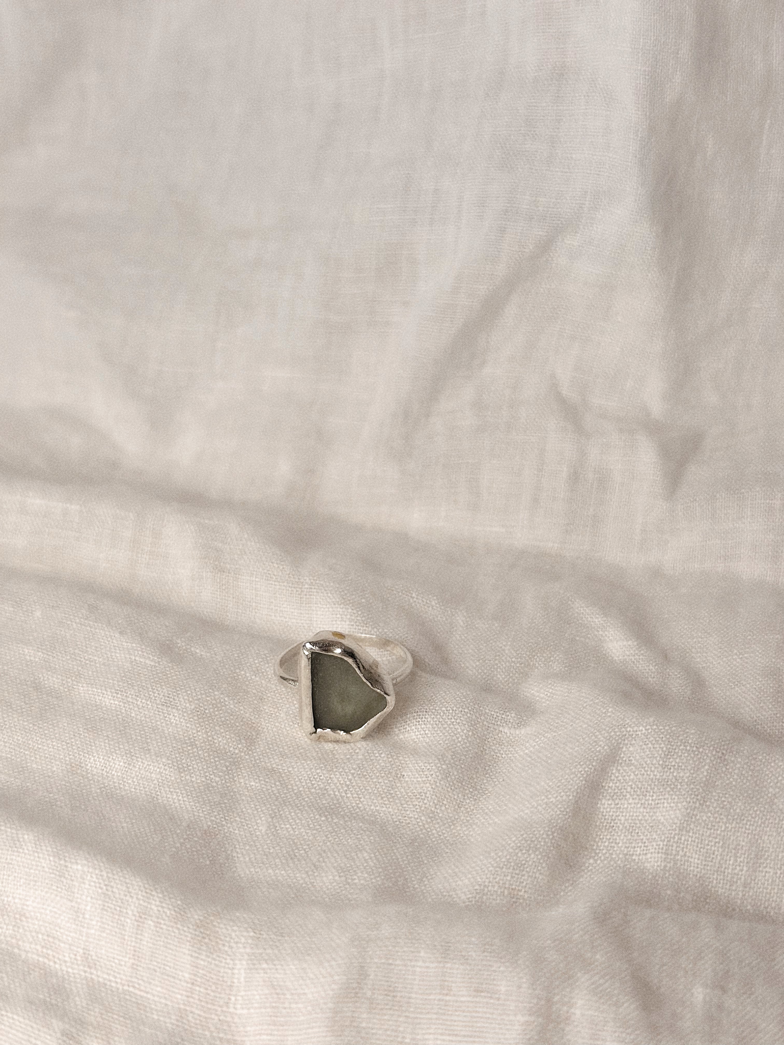Seafoam Green Sea Glass Ring