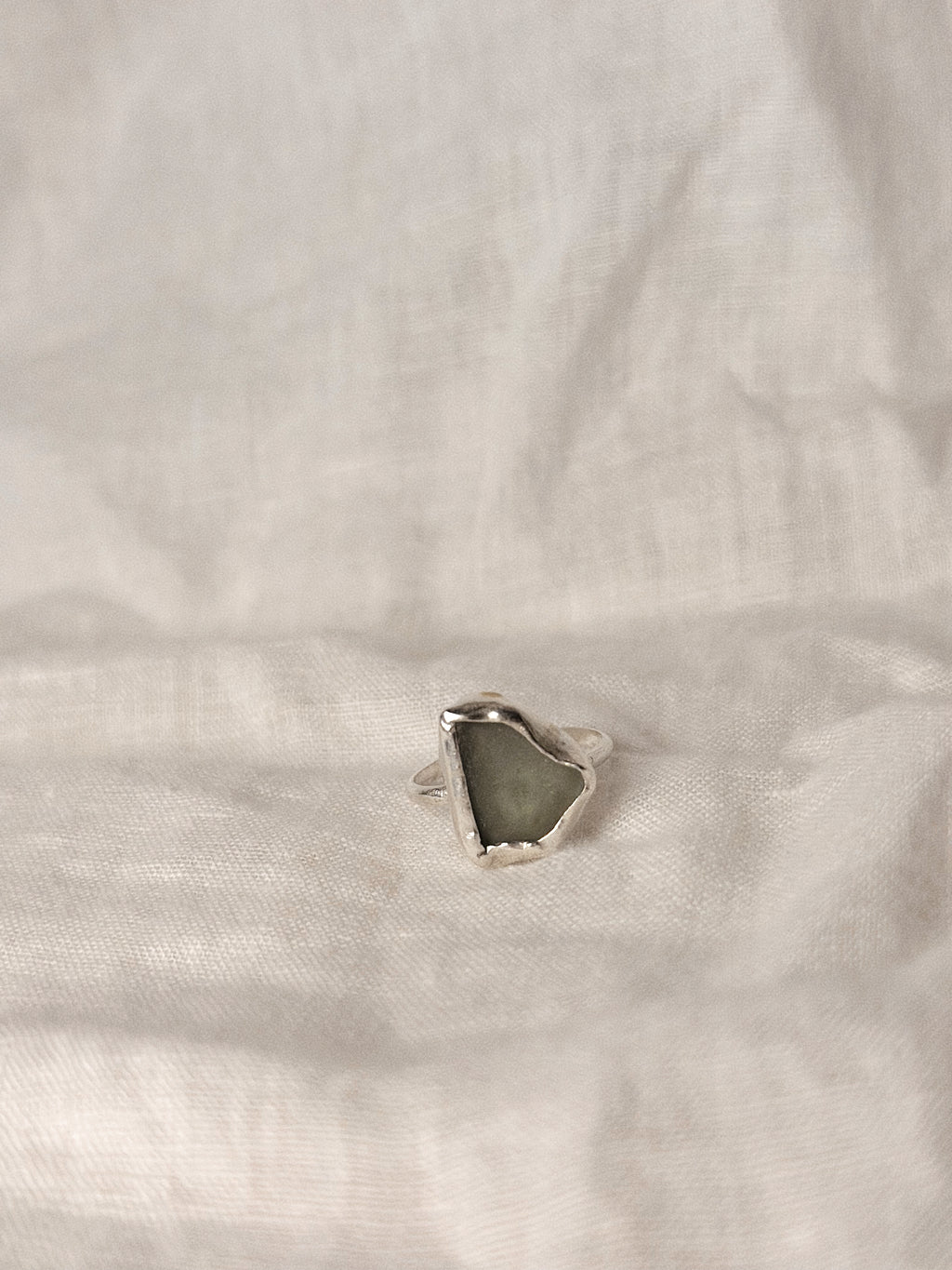 Seafoam Green Sea Glass Ring