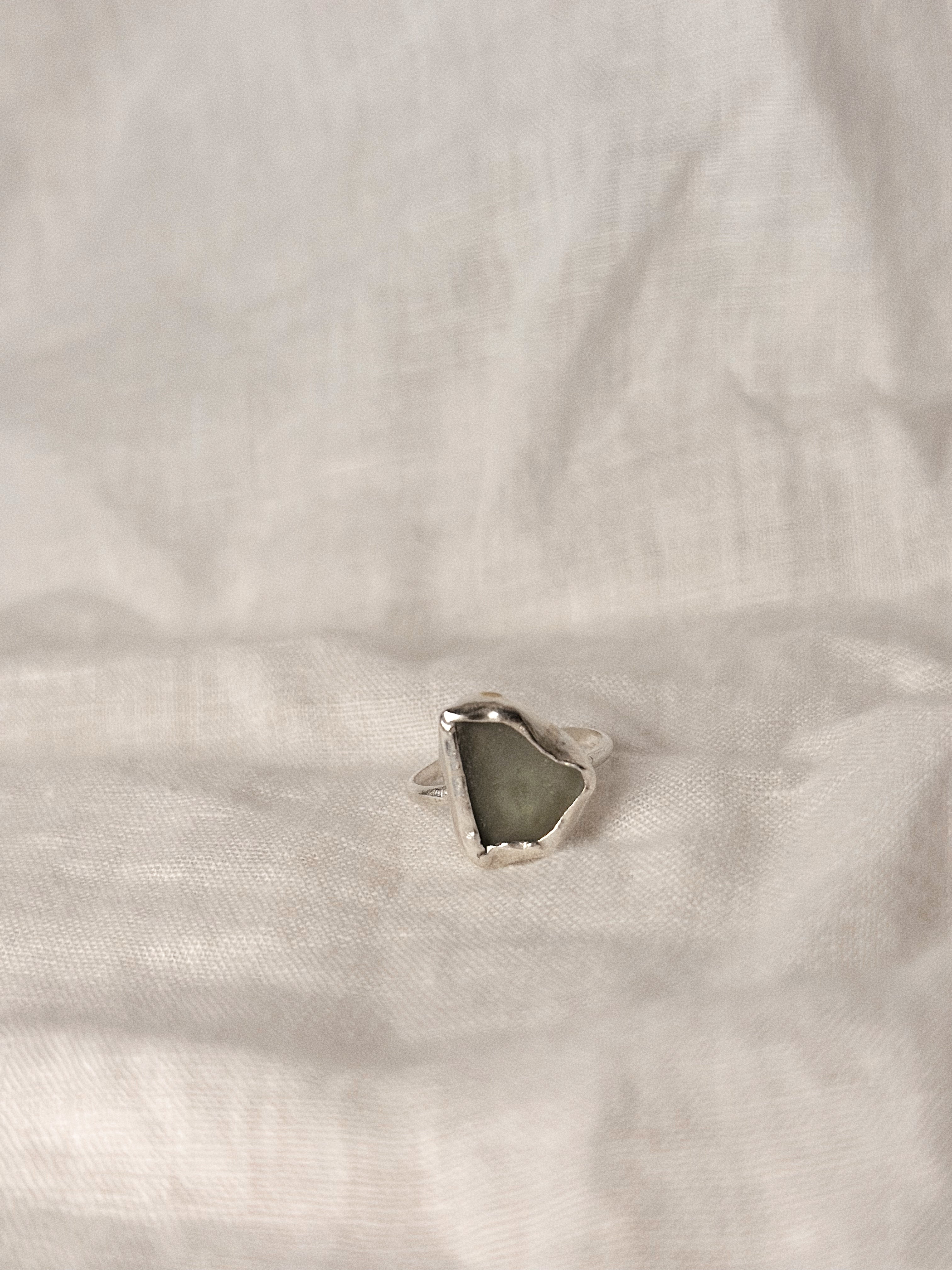 Seafoam Green Sea Glass Ring