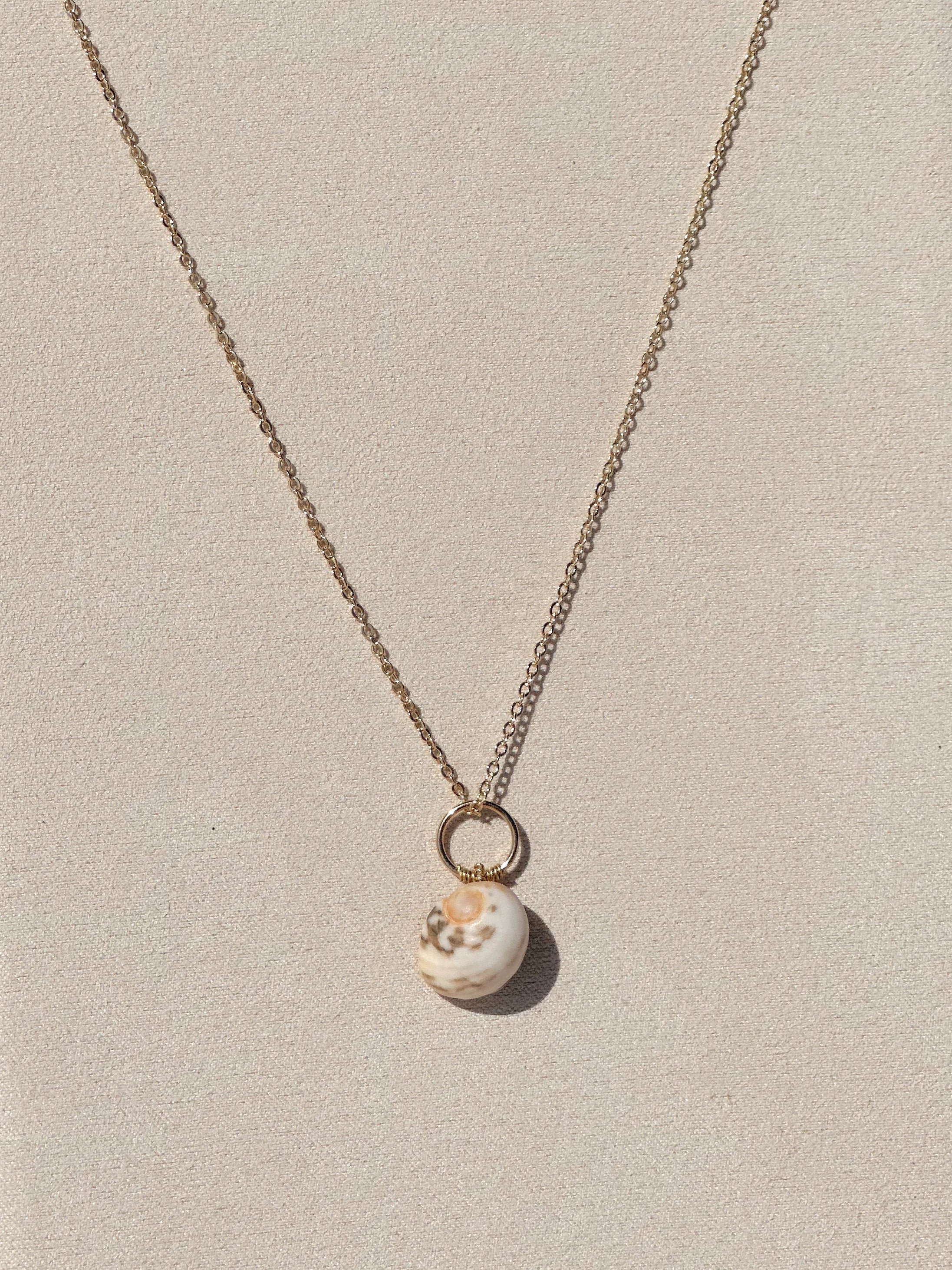 Moon Shell Swirl Necklace