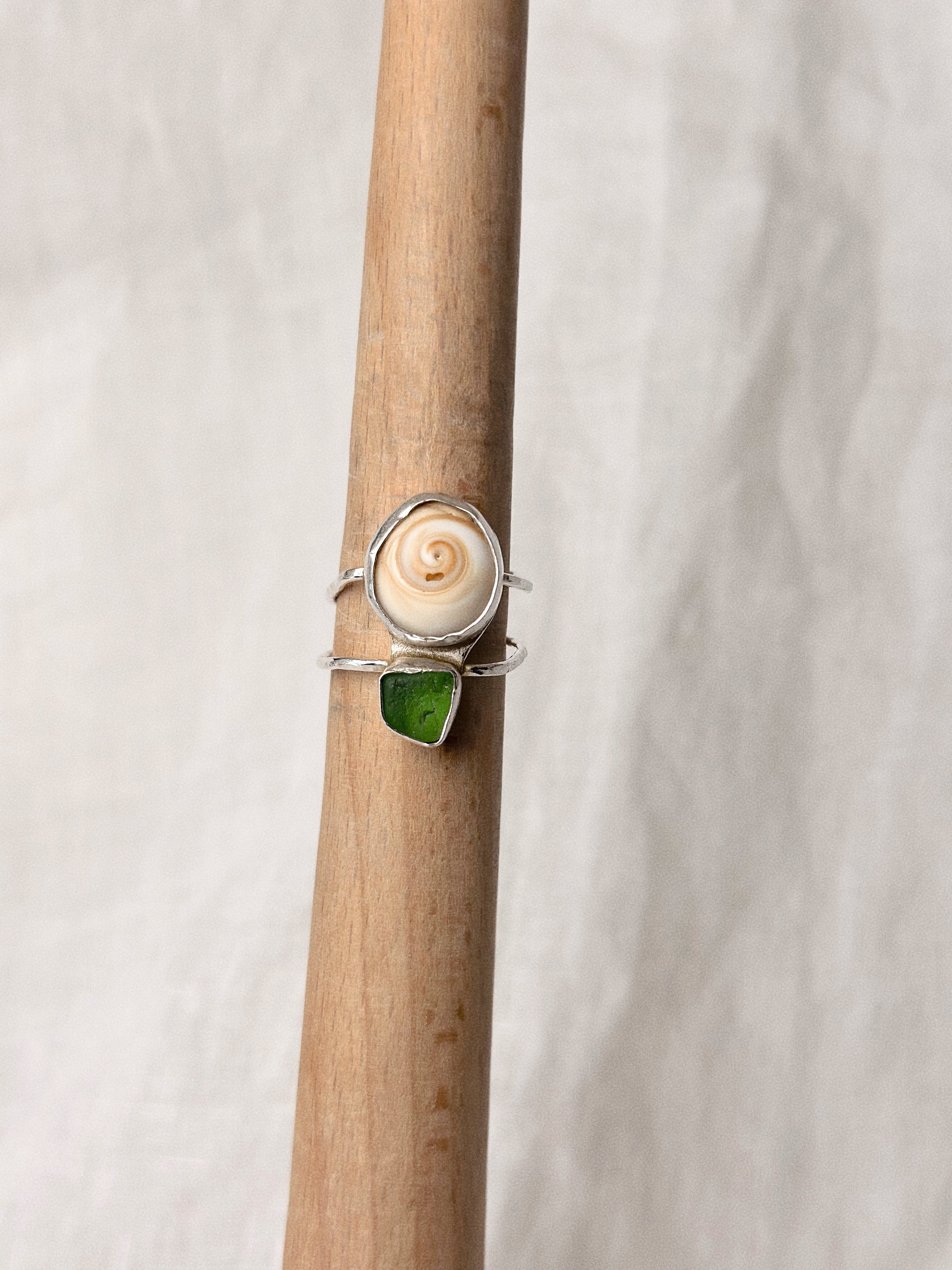 Sea Glass Swirl Ring